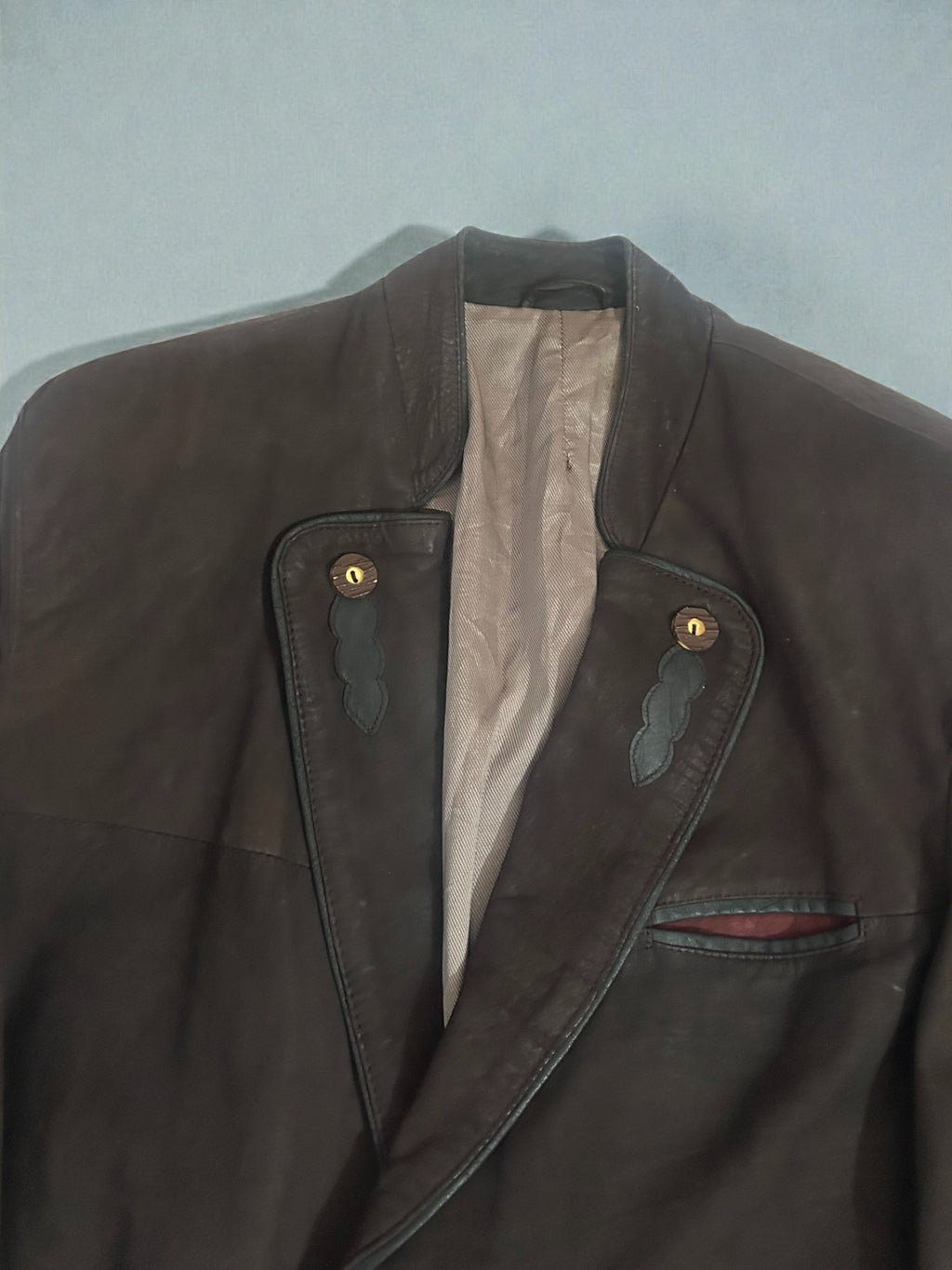 Giacca Vintage in Vera Pelle Marrone – Taglia Unica