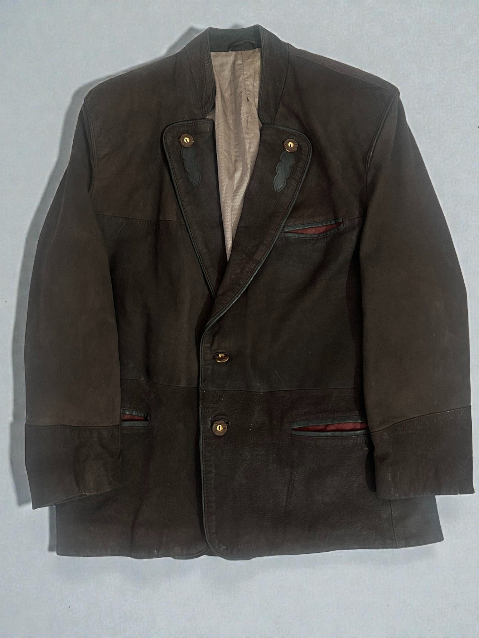 Giacca Vintage in Vera Pelle Marrone – Taglia Unica