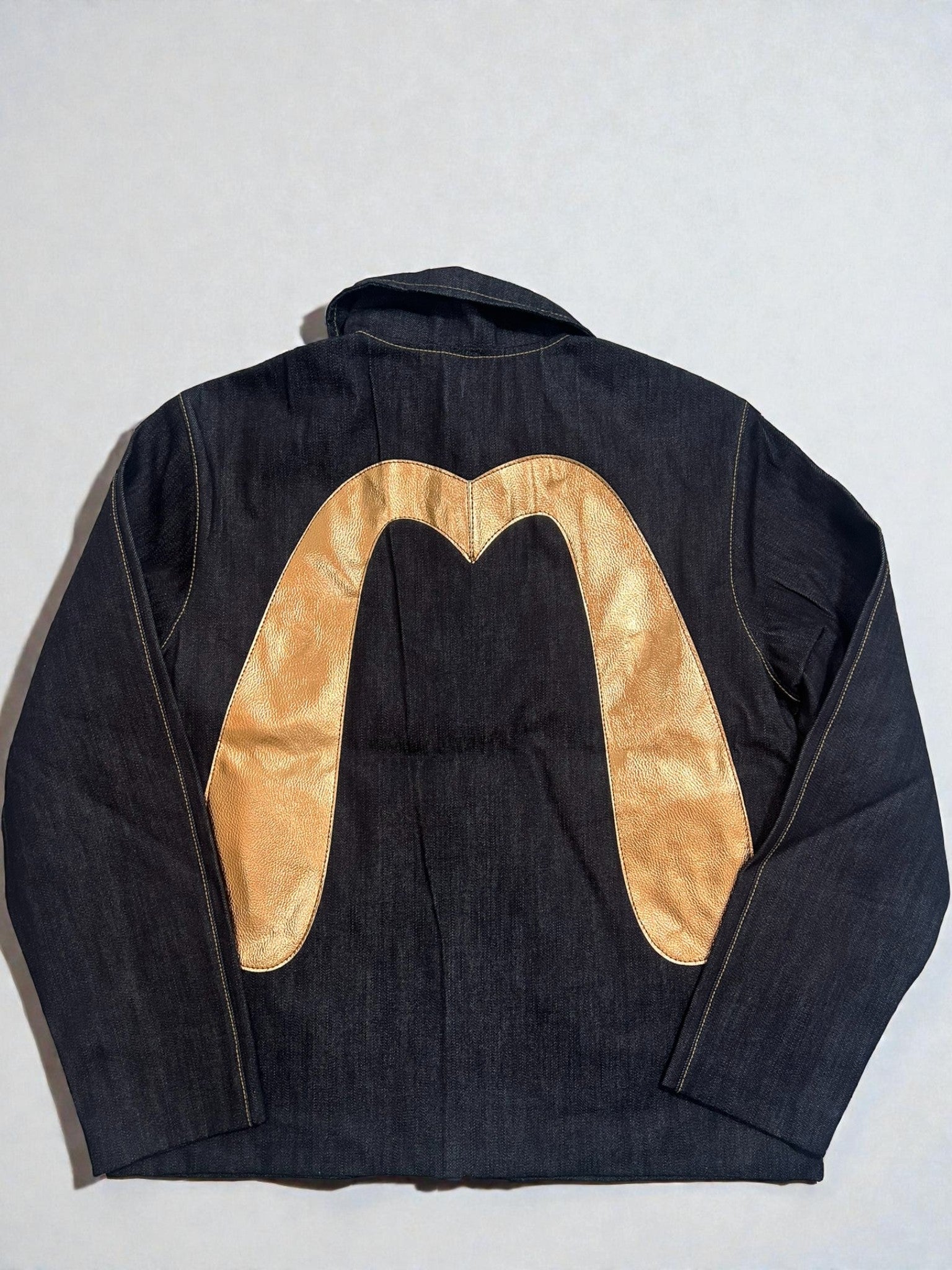 Evisu Rework Denim Jacket with Gold Logo