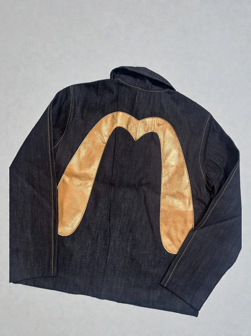 Evisu Rework Denim Jacket with Gold Logo