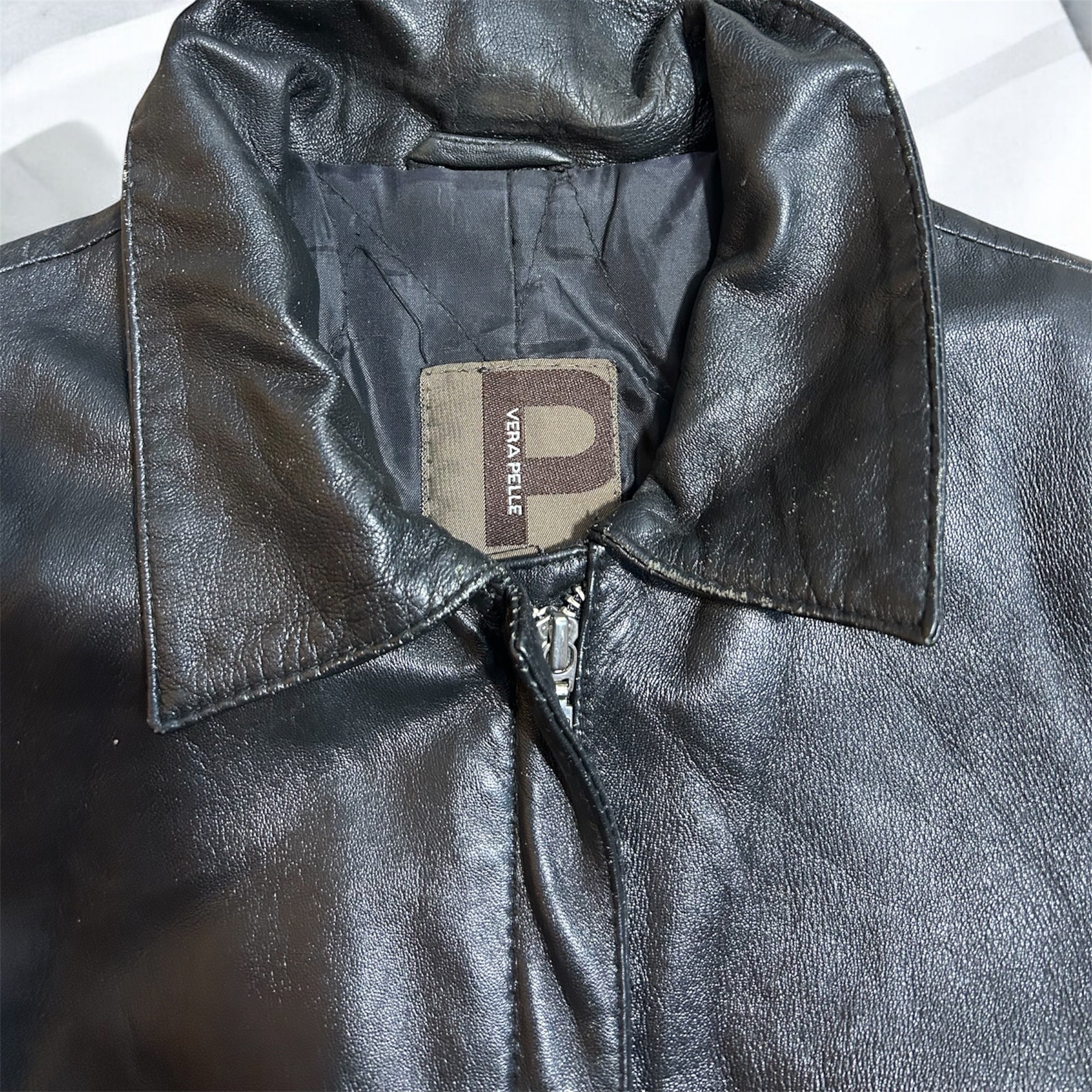 Giubbotto in Vera Pelle Vintage Nero – Donna Taglia S (IT)